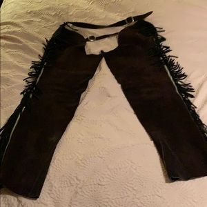 Western chaps with fringe